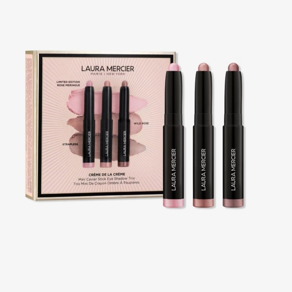 🌺Laura Mercier Crème de la Crème Mini Caviar Stick Eye Shadow Trio - Picture 2 of 11